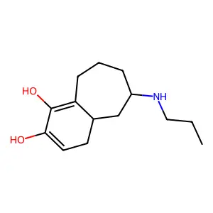 1,2-dihydroxy-6-((N-dipropyl)amino)-6,7,8,9-tetrahydrobenzocycloheptene structure