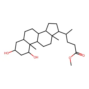 Methyl 1,3-dihydroxycholan-24-oate structure