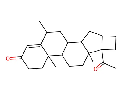 6alpha-Methyl-16alpha,17alpha-cyclobutanoprogesterone structure