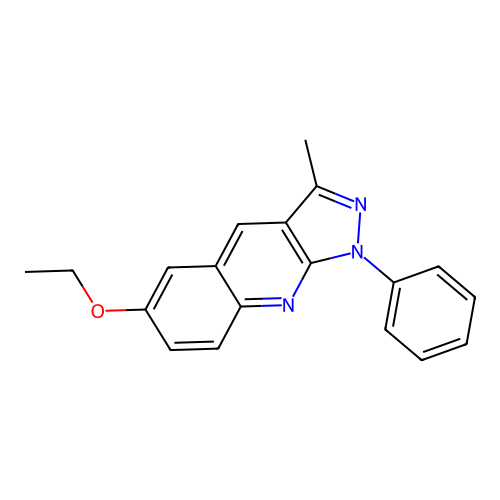 6-Ethoxy-3-methyl-1-phenylpyrazolo[3,4-b]quinoline structure