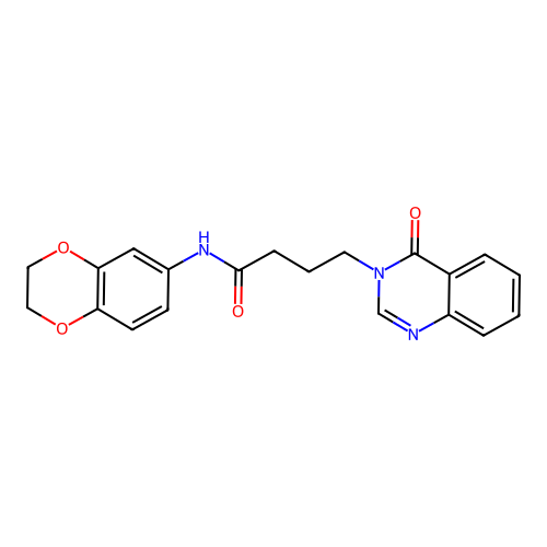N-(2,3-dihydro-1,4-benzodioxin-6-yl)-4-(4-oxoquinazolin-3(4H)-yl)butanamide structure