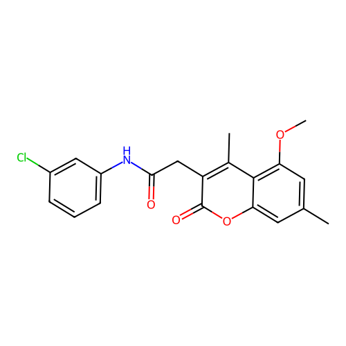 N-(3-chlorophenyl)-2-(5-methoxy-4,7-dimethyl-2-oxo-2H-chromen-3-yl)acetamide structure