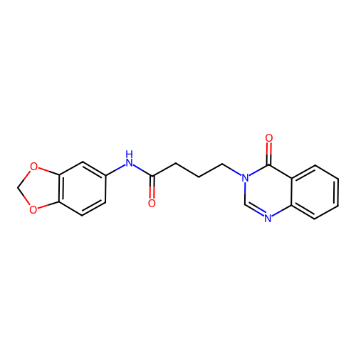 N-(1,3-benzodioxol-5-yl)-4-(4-oxoquinazolin-3(4H)-yl)butanamide structure