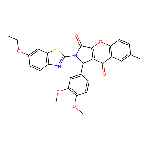 1-(3,4-dimethoxyphenyl)-2-(6-ethoxy-1,3-benzothiazol-2-yl)-7-methyl-1,2-dihydrochromeno[2,3-c]pyrrole-3,9-dione structure