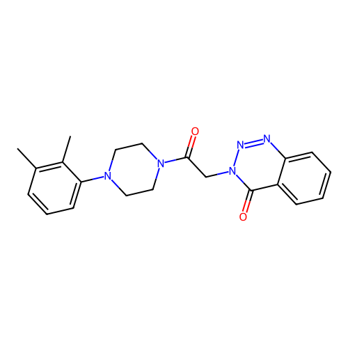 3-{2-[4-(2,3-dimethylphenyl)piperazino]-2-oxoethyl}-1,2,3-benzotriazin-4(3H)-one structure