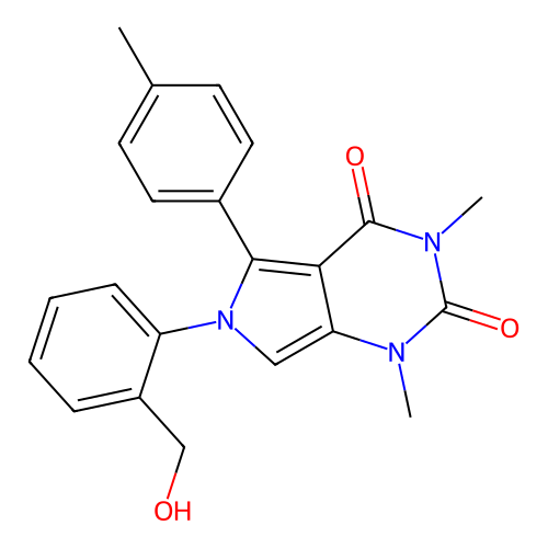 6-(2-(hydroxymethyl)phenyl)-1,3-dimethyl-5-(p-tolyl)-1H-pyrrolo[3,4-d]pyrimidine-2,4(3H,6H)-dione structure