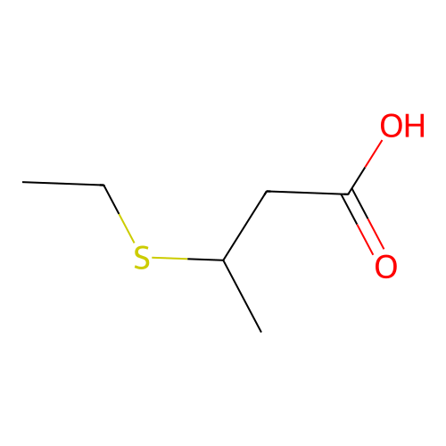 3-(乙硫基)丁酸 structure
