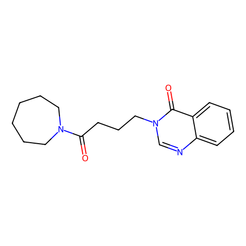 3-[4-(1-azepanyl)-4-oxobutyl]-4(3H)-quinazolinone structure