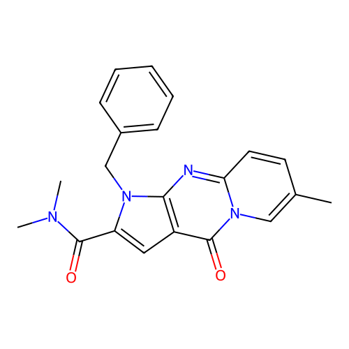 1-benzyl-N,N,7-trimethyl-4-oxo-1,4-dihydropyrido[1,2-a]pyrrolo[2,3-d]pyrimidine-2-carboxamide structure