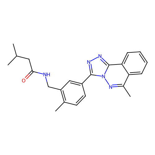 3-methyl-N-(2-methyl-5-(6-methyl-[1,2,4]triazolo[3,4-a]phthalazin-3-yl)benzyl)butanamide structure