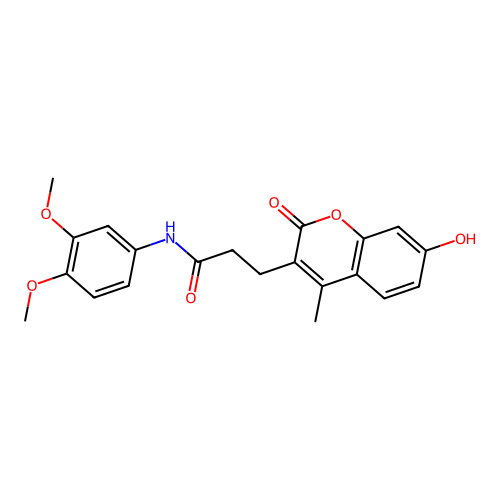 N-(3,4-dimethoxyphenyl)-3-(7-hydroxy-4-methyl-2-oxo-2H-chromen-3-yl)propanamide structure