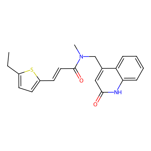 (E)-3-(5-ethylthiophen-2-yl)-N-((2-hydroxyquinolin-4-yl)methyl)-N-methylacrylamide structure