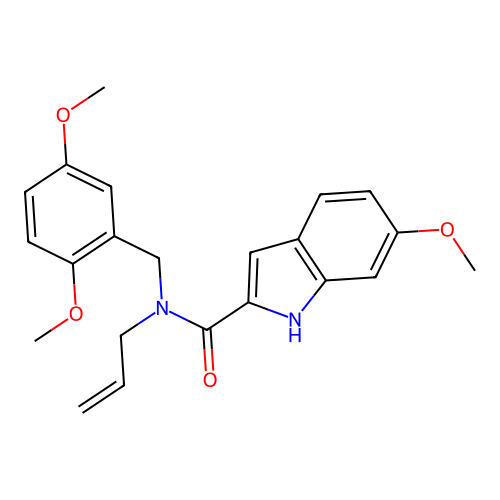 N-(2,5-dimethoxybenzyl)-6-methoxy-N-(prop-2-en-1-yl)-1H-indole-2-carboxamide structure