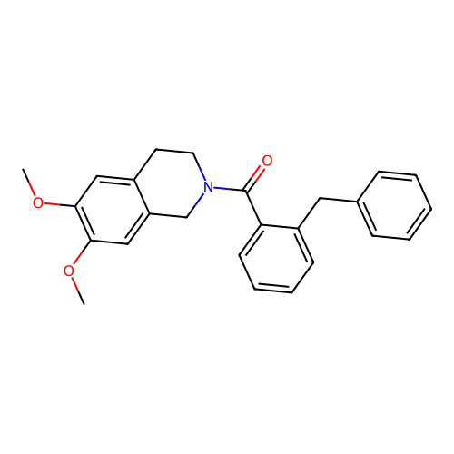 (2-benzylphenyl)(6,7-dimethoxy-3,4-dihydroisoquinolin-2(1H)-yl)methanone structure