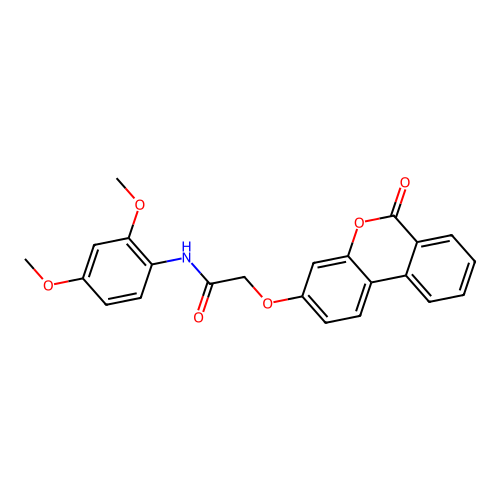 N-(2,4-dimethoxyphenyl)-2-((6-oxo-6H-benzo[c]chromen-3-yl)oxy)acetamide structure