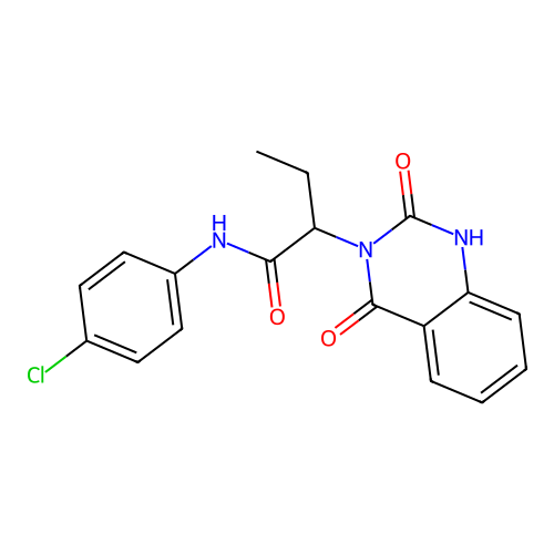 N-(4-chlorophenyl)-2-(2-hydroxy-4-oxoquinazolin-3(4H)-yl)butanamide structure
