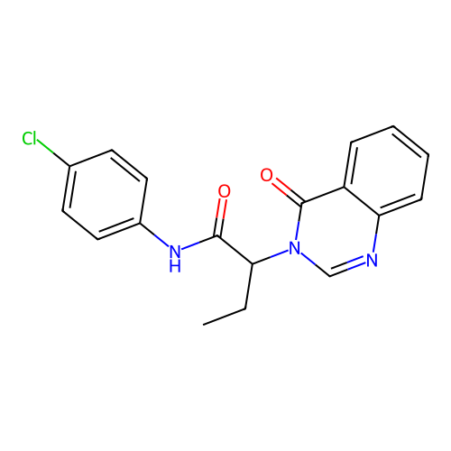 N-(4-chlorophenyl)-2-(4-oxoquinazolin-3(4H)-yl)butanamide structure