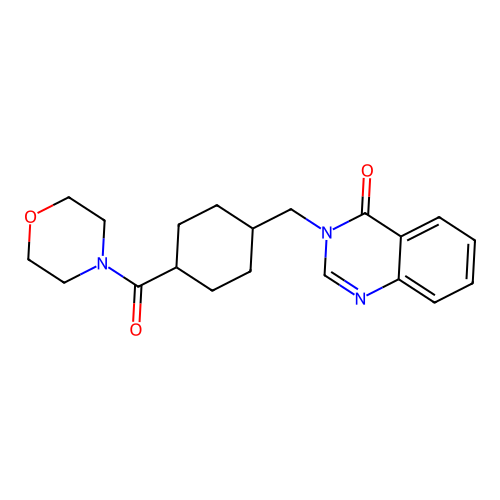 3-{[4-(morpholin-4-ylcarbonyl)cyclohexyl]methyl}quinazolin-4(3H)-one structure