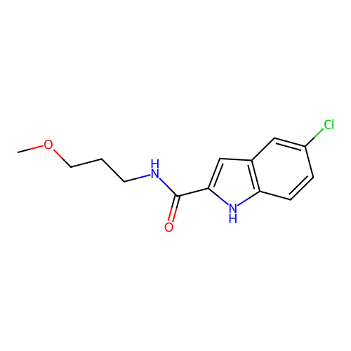 5-chloro-N-(3-methoxypropyl)-1H-indole-2-carboxamide structure