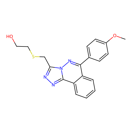 2-({[6-(4-methoxyphenyl)[1,2,4]triazolo[3,4-a]phthalazin-3-yl]methyl}sulfanyl)ethanol structure