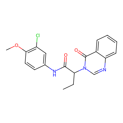 N-(3-chloro-4-methoxyphenyl)-2-(4-oxoquinazolin-3-yl)butanamide structure