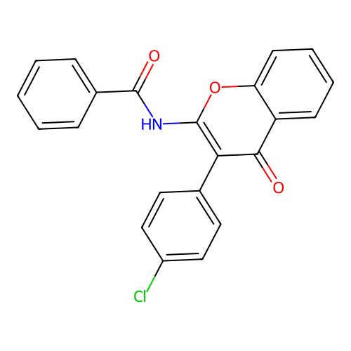 N-(3-(4-chlorophenyl)-4-oxo-4H-chromen-2-yl)benzamide structure