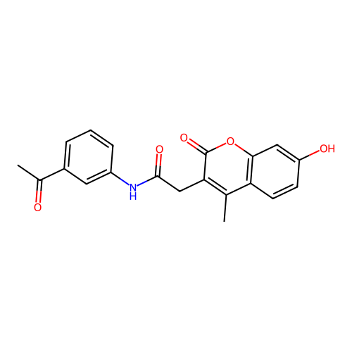 N-(3-acetylphenyl)-2-(7-hydroxy-4-methyl-2-oxo-2H-chromen-3-yl)acetamide structure