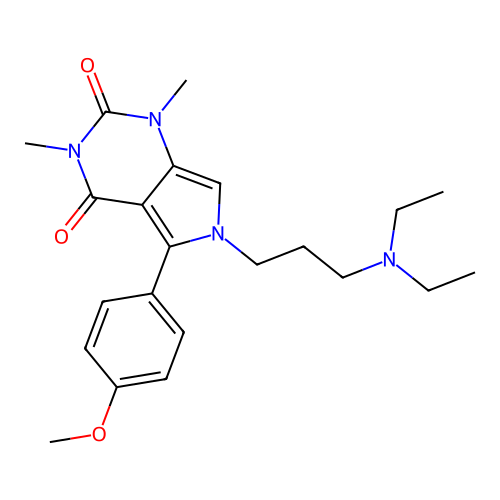 6-(3-(diethylamino)propyl)-5-(4-methoxyphenyl)-1,3-dimethyl-1H-pyrrolo[3,4-d]pyrimidine-2,4(3H,6H)-dione structure