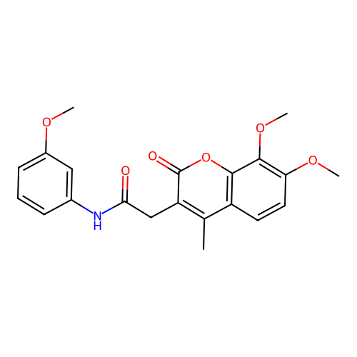 2-(7,8-dimethoxy-4-methyl-2-oxo-2H-chromen-3-yl)-N-(3-methoxyphenyl)acetamide structure