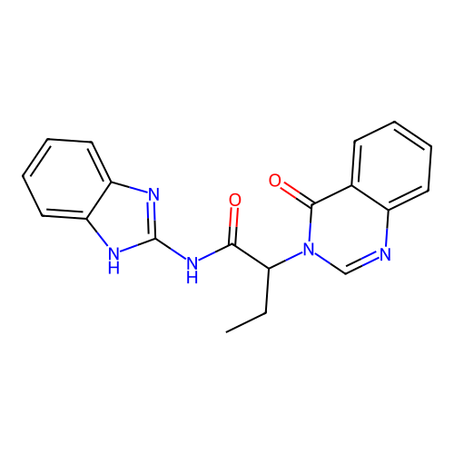 N-(1H-benzimidazol-2-yl)-2-(4-oxoquinazolin-3(4H)-yl)butanamide structure