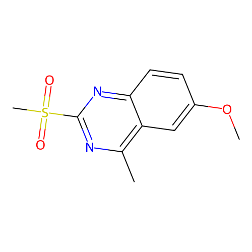 6-Methoxy-4-methyl-2-(methylsulfonyl)quinazoline structure