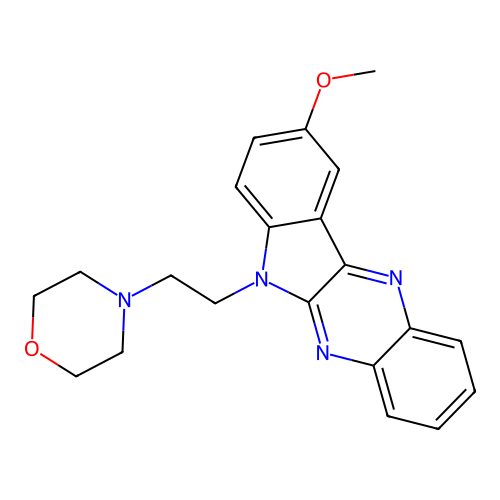 9-methoxy-6-[2-(morpholin-4-yl)ethyl]-6H-indolo[2,3-b]quinoxaline structure