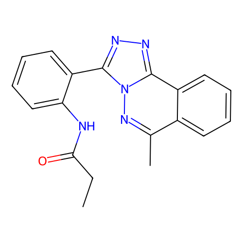 N-[2-(6-methyl[1,2,4]triazolo[3,4-a]phthalazin-3-yl)phenyl]propanamide structure