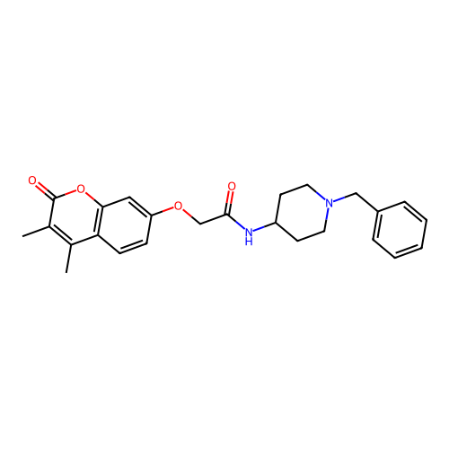N-(1-benzylpiperidin-4-yl)-2-((3,4-dimethyl-2-oxo-2H-chromen-7-yl)oxy)acetamide structure