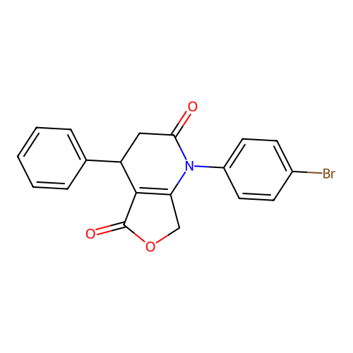1-(4-bromophenyl)-4-phenyl-4,7-dihydrofuro[3,4-b]pyridine-2,5(1H,3H)-dione structure