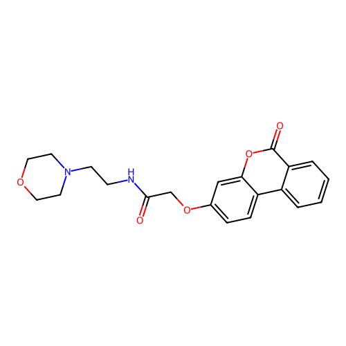 N-[2-(morpholin-4-yl)ethyl]-2-[(6-oxo-6H-benzo[c]chromen-3-yl)oxy]acetamide structure