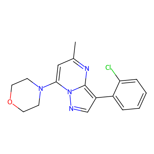 3-(2-Chlorophenyl)-5-methyl-7-(morpholin-4-yl)pyrazolo[1,5-a]pyrimidine structure