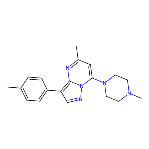 5-Methyl-3-(4-methylphenyl)-7-(4-methylpiperazin-1-yl)pyrazolo[1,5-a]pyrimidine structure