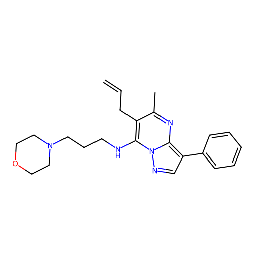 6-allyl-5-methyl-N-(3-morpholinopropyl)-3-phenylpyrazolo[1,5-a]pyrimidin-7-amine structure