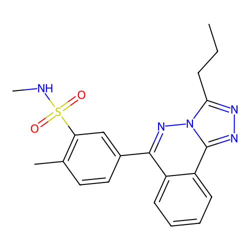 N,2-dimethyl-5-(3-propyl-[1,2,4]triazolo[3,4-a]phthalazin-6-yl)benzenesulfonamide structure