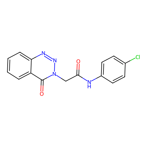 N-(4-chlorophenyl)-2-(4-oxo-1,2,3-benzotriazin-3(4H)-yl)acetamide structure