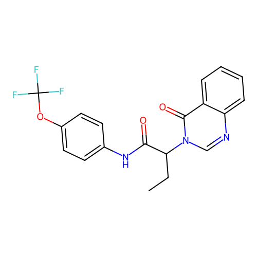 2-(4-oxoquinazolin-3(4H)-yl)-N-(4-(trifluoromethoxy)phenyl)butanamide structure