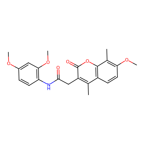 N-(2,4-dimethoxyphenyl)-2-(7-methoxy-4,8-dimethyl-2-oxo-2H-chromen-3-yl)acetamide structure