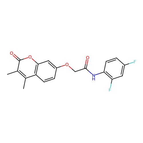 N-(2,4-difluorophenyl)-2-[(3,4-dimethyl-2-oxo-2H-chromen-7-yl)oxy]acetamide structure