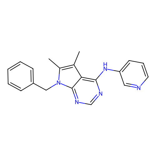 7-benzyl-5,6-dimethyl-N-pyridin-3-ylpyrrolo[2,3-d]pyrimidin-4-amine structure
