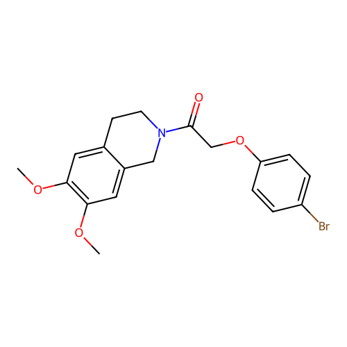 2-(4-bromophenoxy)-1-(6,7-dimethoxy-3,4-dihydroisoquinolin-2(1H)-yl)ethanone structure