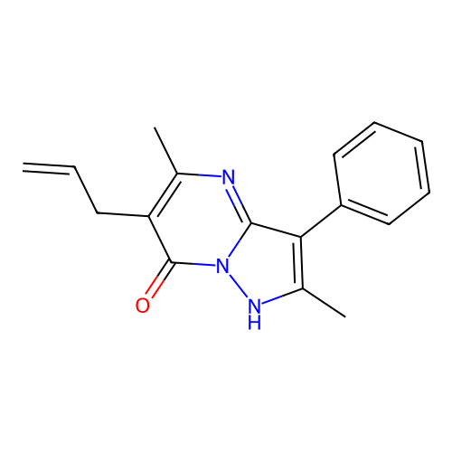 2,5-Dimethyl-3-phenyl-6-(prop-2-en-1-yl)pyrazolo[1,5-a]pyrimidin-7-ol structure