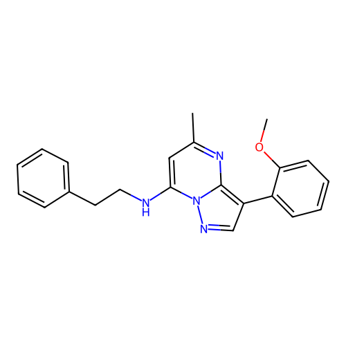 3-(2-methoxyphenyl)-5-methyl-N-(2-phenylethyl)pyrazolo[1,5-a]pyrimidin-7-amine structure