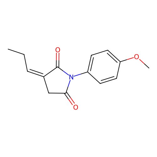 (3Z)-1-(4-methoxyphenyl)-3-propylidenepyrrolidine-2,5-dione structure