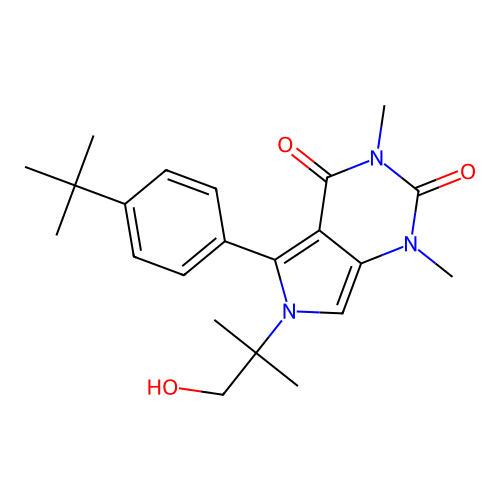5-(4-(tert-butyl)phenyl)-6-(1-hydroxy-2-methylpropan-2-yl)-1,3-dimethyl-1H-pyrrolo[3,4-d]pyrimidine-2,4(3H,6H)-dione structure